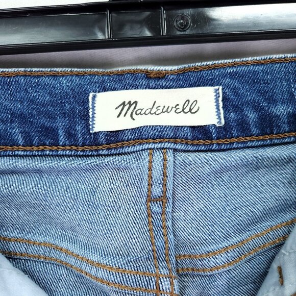 Madewell Jeans Women's 26 Blue Denim Mid-Rise Kick Out Bootcut Leg Zip Fly Retro - Picture 9 of 14